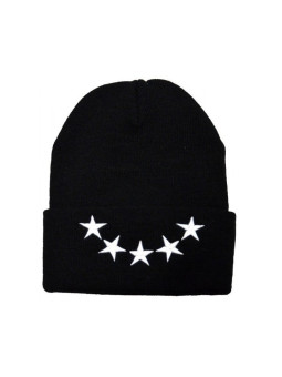 Lauren Rose 5 Star Beanie - Black
