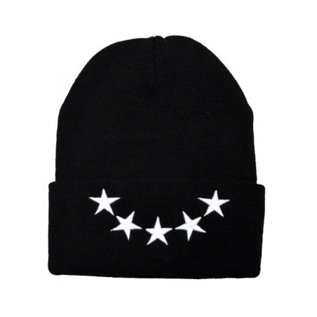 Lauren Rose 5 Star Beanie - Black