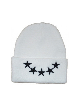 Lauren Rose 5 Star Beanie - White