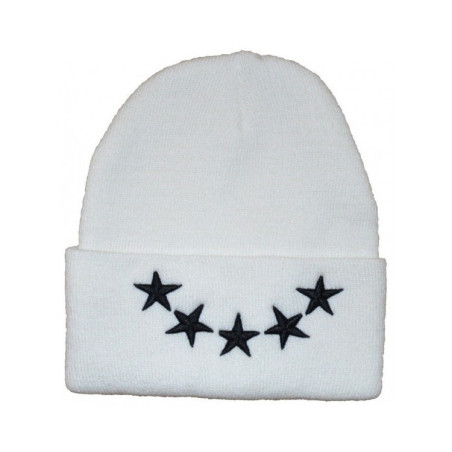 Lauren Rose 5 Star Beanie - White