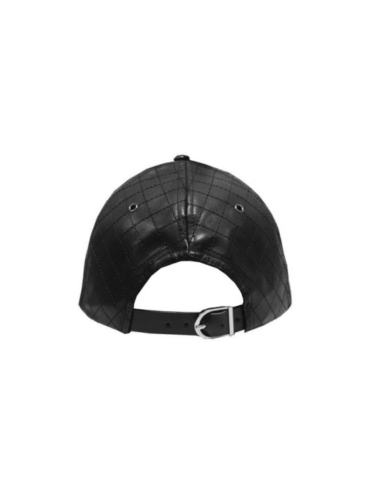 Padded Leather Look  Fashion Strapback Hat