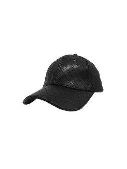 Padded Leather Look  Fashion Strapback Hat