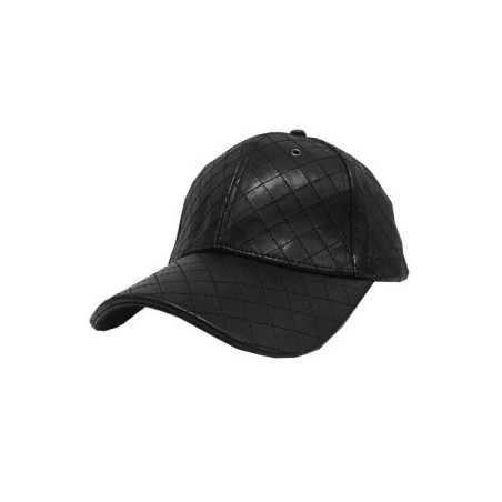 Padded Leather Look  Fashion Strapback Hat