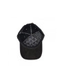 Suede Fashion Hat w/ Black Leather Look Panel