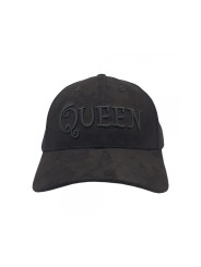 Queen Suede Black Strapback Hat