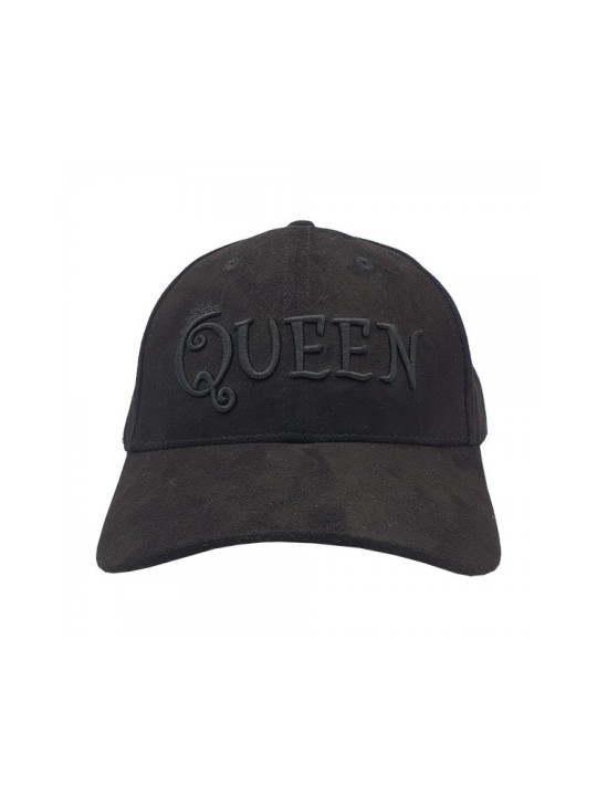 Queen Suede Black Strapback Hat