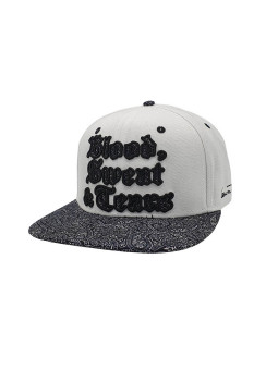 Blood, Sweat & Tears Paisley Snapback Hat - White
