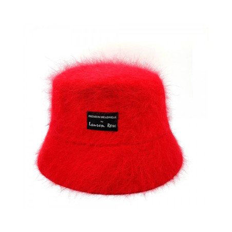 Bucket Hat Fluffy - Red