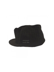 Lauren Rose Military Beanie with Visor - Black