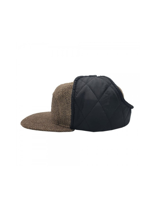 5-Panel Dog-ears Fitted Hat - Brown