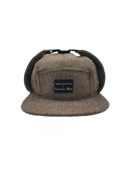 5-Panel Dog-ears Fitted Hat - Brown
