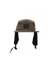 5-Panel Dog-ears Fitted Hat - Brown