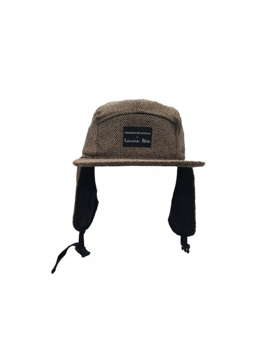 5-Panel Dog-ears Fitted Hat - Brown