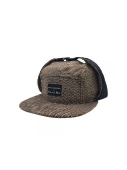5-Panel Dog-ears Fitted Hat - Brown