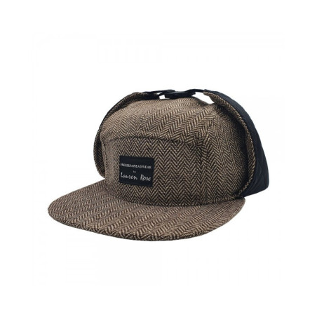5-Panel Dog-ears Fitted Hat - Brown