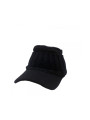Knitted Beanie with Baseball Visor - Black