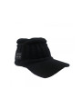 Knitted Beanie with Baseball Visor - Black