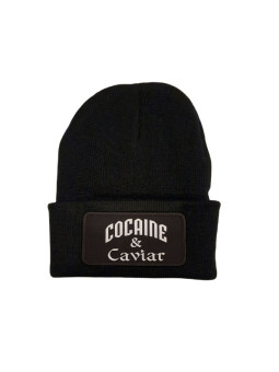 Cuffed Beanie - Cocaine & Caviar Patch - Black