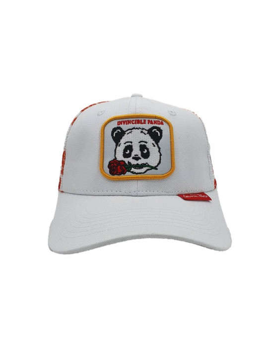 Panda Rose Trucker Snapback White