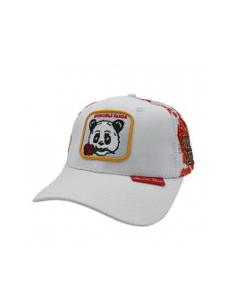 Panda Rose Trucker Snapback White