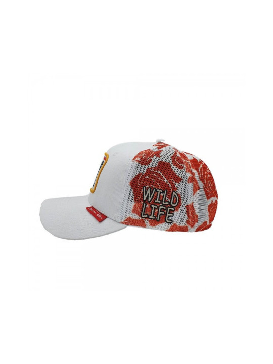 Panda Rose Trucker Snapback White