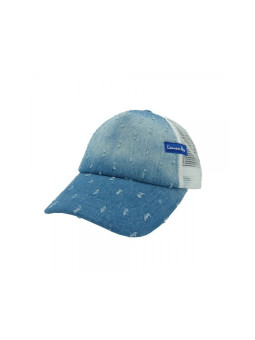 Lauren Rose Damaged Denim Trucker Hat – Festival-Ready Streetwear