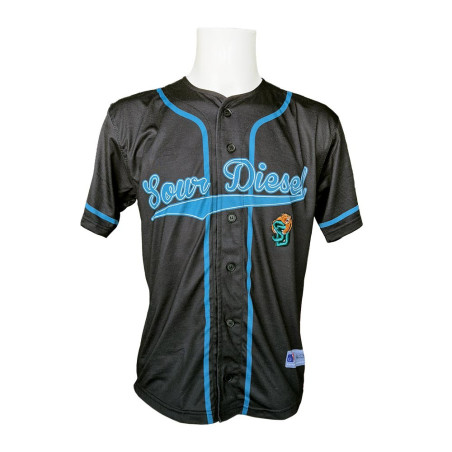 League Icons: Sour Diesel 420 Baseball Jersey - Black