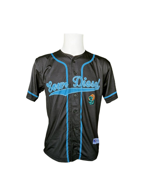 League Icons: Sour Diesel 420 Baseball Jersey - Black
