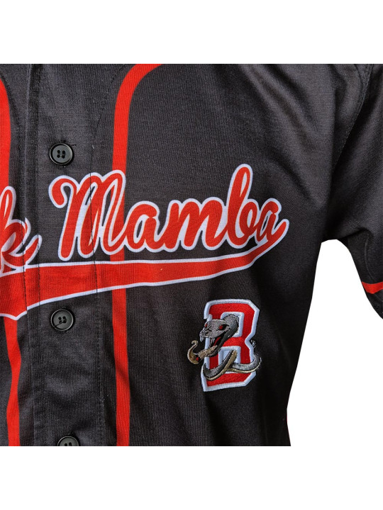 League Icons: Black Mamba Baseball Jersey - Black