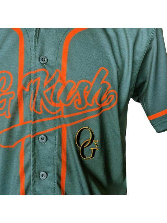 League Icons: OG Kush Baseball Jersey - Dark Green
