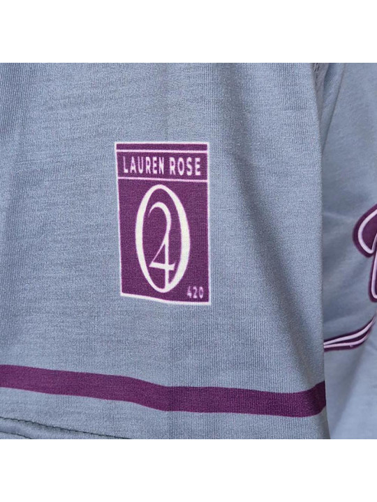 League Icons: Purple Punch Baseball Jersey - Grey