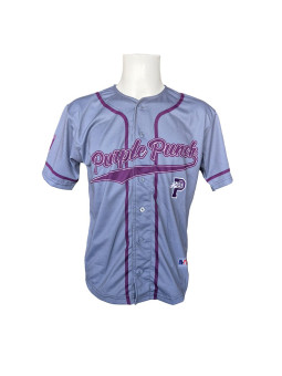 League Icons: Purple Punch Baseball Jersey - Grey
