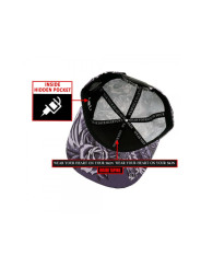 Inked & Awesome Tattoo Allover Print grey Hat