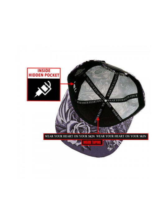 Inked & Awesome Tattoo Allover Print grey Hat