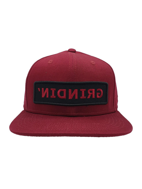Grindin' Snapback Hat - Burgundy