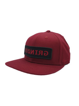 Grindin' Snapback Hat - Burgundy