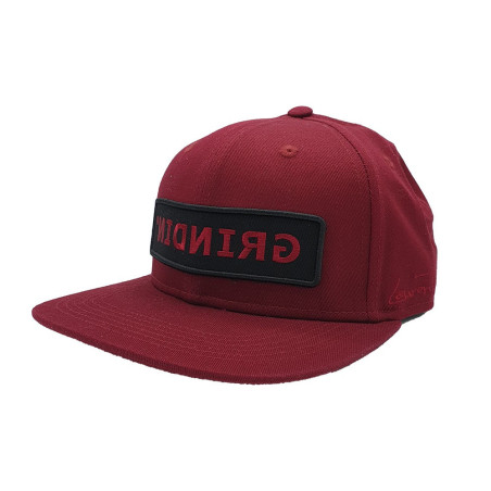 Grindin' Snapback Hat - Burgundy