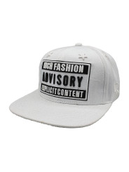 Rich Fashion Advisory Snapback Hat - Wit