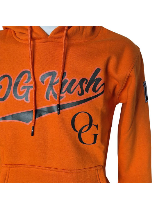 Hoodie w/ Hidden Pocket - OG Kush - Orange