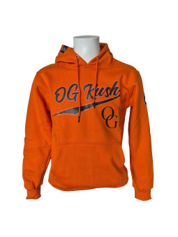 Hoodie w/ Hidden Pocket - OG Kush - Orange