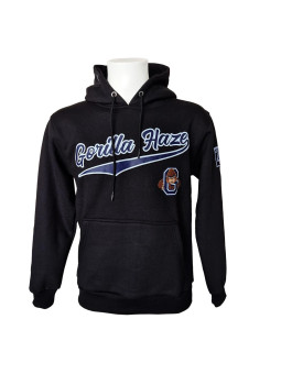 Hoodie w/ Hidden Pocket - Gorilla Haze - Black