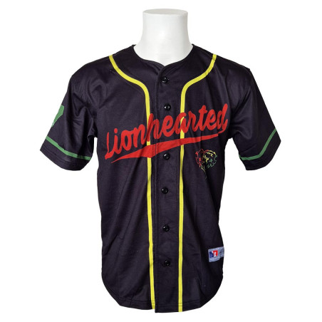 Lionhearted Baseball Jersey - Black/Rasta