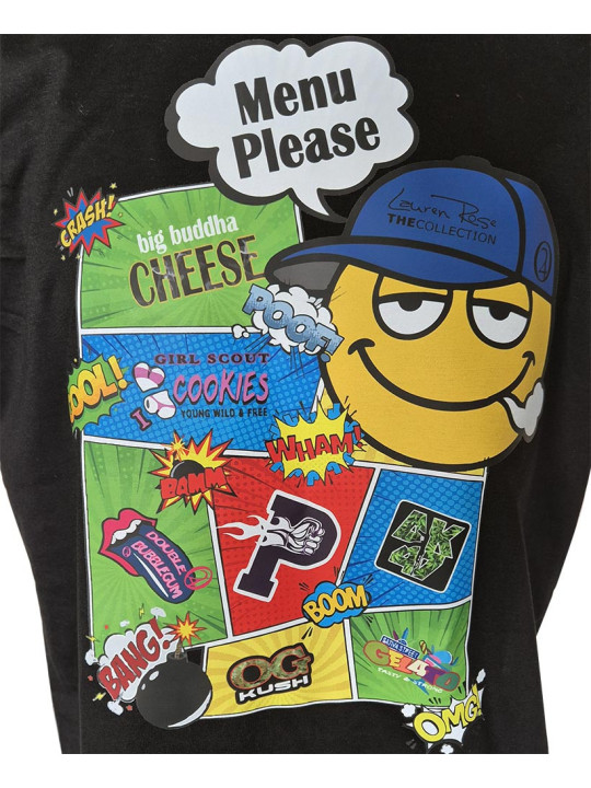 420 Menu Please - T-shirt - Black