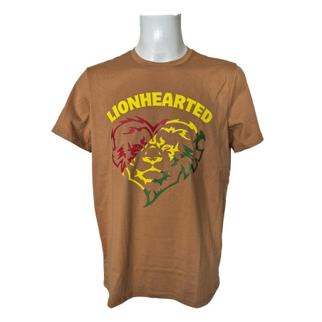 Lionhearted Rasta - T-shirt- Khaki