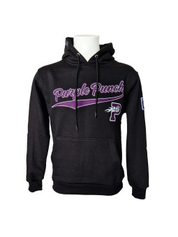 Hoodie w/ Hidden Pocket - Purple Punch - Black
