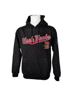 Hoodie w/ Hidden Pocket - Black Mamba - Black