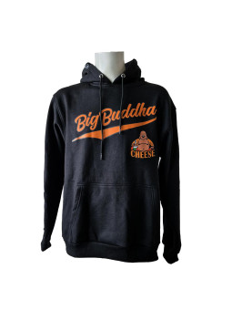 Hoodie w/ Hidden Pocket - Big Buddha Cheese - Black