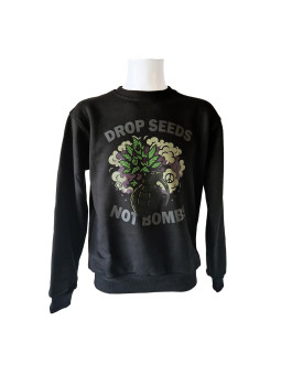 Drop Seeds Not Bombs 420 Crewneck Sweater - Black
