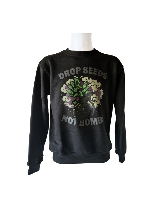 Drop Seeds Not Bombs 420 Crewneck Sweater - Black
