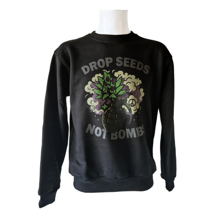 Drop Seeds Not Bombs 420 Crewneck Sweater - Black